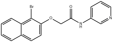 2-[(1-Bromo-2-naphthalenyl)oxy]-N-3-pyridinyl-acetamide Struktur