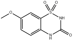 7-METHOXY-1,1-DIOXO-1,4-DIHYDRO-2H-1LAMBDA6-BENZO[1,2,4]THIADIAZIN-3-ONE Struktur