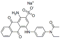 4-[[4-[(Acetyl)ethylamino]phenyl]amino]-1-amino-9,10-dihydro-9,10-dioxo-2-anthracenesulfonic acid sodium salt Struktur