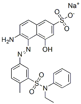 sodium 6-amino-5-[[3-[(ethylphenylamino)sulphonyl]-4-methylphenyl]azo]-4-hydroxynaphthalene-2-sulphonate Struktur