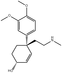 (1R)-4β-(3,4-Dimethoxyphenyl)-4-[2-(methylamino)ethyl]-2-cyclohexene-1β-ol Struktur