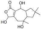 4,4a,5,6,7,7a,8,9-Octahydro-1,4,8-trihydroxy-6,6,8-trimethylazuleno[5,6-c]furan-3(1H)-one Struktur