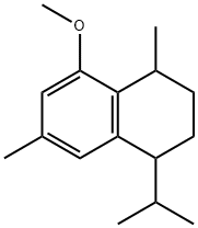 1,6-Dimethyl-4-isopropyl-8-methoxy-1,2,3,4-tetrahydronaphthalene Struktur