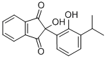 2-Hydroxy-2-(2-hydroxy-3-(1-methylethyl)phenyl)-1H-indene-1,3(2H)-dion e Struktur