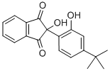 1H-Indene-1,3(2H)-dione, 2-(4-(1,1-dimethylethyl)-2-hydroxyphenyl)-2-h ydroxy- Struktur