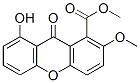 8-Hydroxy-2-methoxy-9-oxo-9H-xanthene-1-carboxylic acid methyl ester Struktur