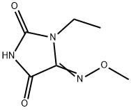 1-ETHYLIMIDAZOLIDINE-2,4,5-TRIONE 5-(O-METHYLOXIME) Struktur