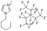 1-Hexyl-3-methylimidazolium tris(pentafluoroethyl)trifluorophosphate Struktur