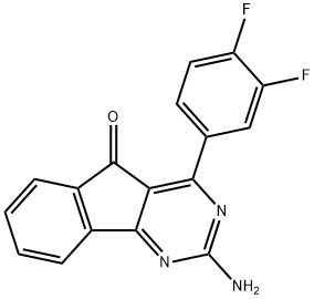 2-aMino-4-(3,4-difluorophenyl)-5H-indeno[1,2-d]pyriMidin-5-one Struktur