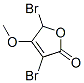 3,5-Dibromo-4-methoxy-2(5H)-furanone Struktur