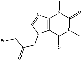 7-(3-bromo-2-oxopropyl)-3,7-dihydro-1,3-dimethyl-1H-purine-2,6-dione Struktur