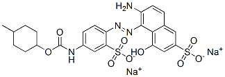 disodium 6-amino-4-hydroxy-5-[[4-[[[(4-methylcyclohexyl)oxy]carbonyl]amino]-2-sulphonatophenyl]azo]naphthalene-2-sulphonate Struktur