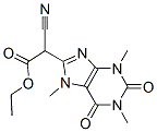 ethyl alpha-cyano-2,3,6,7-tetrahydro-1,3,7-trimethyl-2,6-dioxo-1H-purine-8-acetate Struktur