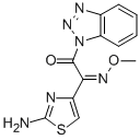 1-[2-(Z)-Methoxyimino-2-(2-aminothiazol-4-yl)acetoxy]benzotrizole Struktur