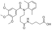 N-(N-(3,4,5-Trimethoxybenzoyl)-4-(2,6-dimethylanilino)butyryl)-4-amino butyric acid Struktur