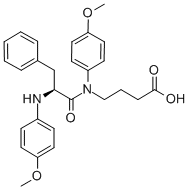 N-(N-(p-Methoxybenzoyl)phenylalanyl)-4-(p-anisidino)butyric acid Struktur