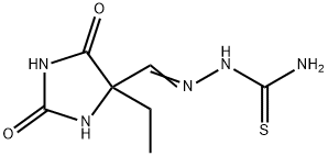 [(4-ethyl-2,5-dioxo-imidazolidin-4-yl)methylideneamino]thiourea Struktur