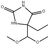 5-(dimethoxymethyl)-5-ethyl-imidazolidine-2,4-dione Struktur