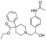 ethyl 1-[2-(4-acetamidophenyl)-2-hydroxy-ethyl]-4-phenyl-piperidine-4- carboxylate Struktur