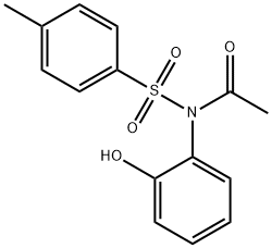 N-(2-hydroxyphenyl)-N-[(4-methylphenyl)sulphonyl]acetamide Struktur