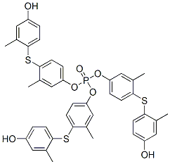 Phosphoric acid tris[4-[(4-hydroxy-2-methylphenyl)thio]-3-methylphenyl] ester Struktur