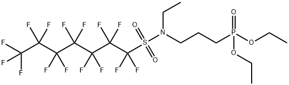 [3-[Ethyl[(pentadecafluoroheptyl)sulfonyl]amino]propyl]phosphonic acid diethyl ester Struktur