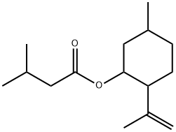 3-Methylbutanoic acid 5-methyl-2-(1-methylethenyl)cyclohexyl ester Struktur