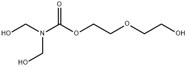 Bis(hydroxymethyl)carbamic acid 2-(2-hydroxyethoxy)ethyl ester Struktur