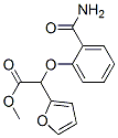 methyl alpha-[2-(aminocarbonyl)phenoxy]furan-2-acetate Struktur