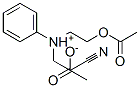 (2-acetoxyethyl)(2-cyanoethyl)phenylammonium acetate Struktur