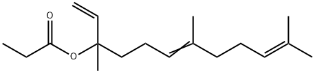 3,7,11-trimethyldodeca-1,6,10-trien-3-yl propionate  Struktur