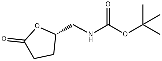 Carbamic acid, [[(2S)-tetrahydro-5-oxo-2-furanyl]methyl]-, 1,1-dimethylethyl Struktur