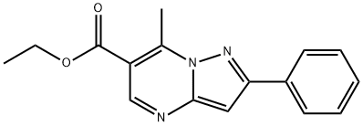 ETHYL 7-METHYL-2-PHENYLPYRAZOLO[1,5-A]PYRIMIDINE-6-CARBOXYLATE Struktur