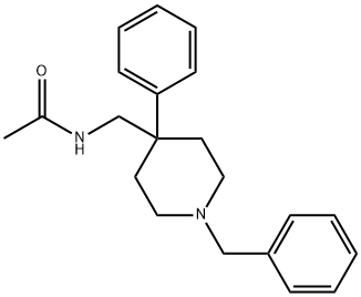 N-[[4-Phenyl-1-(phenylmethyl)piperidin-4-yl]methyl]acetamide Struktur