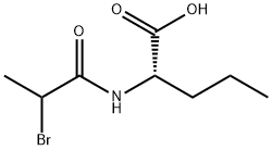 N-(2-bromopropionyl)-DL-norvaline Struktur