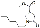 1-Hexyl-5-oxo-3-pyrrolidinecarboxylic acid methyl ester Struktur