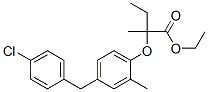 ethyl 2-[4-[(4-chlorophenyl)methyl]-2-methyl-phenoxy]-2-methyl-butanoa te Struktur