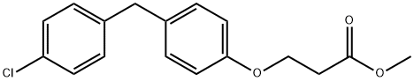 methyl 3-[4-[(4-chlorophenyl)methyl]phenoxy]propanoate Struktur