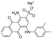 1-Amino-4-[(3,4-dimethylphenyl)amino]-9,10-dihydro-9,10-dioxo-2-anthracenesulfonic acid sodium salt Struktur