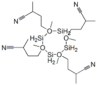 alpha,alpha',alpha'',alpha''',2,4,6,8-octamethylcyclotetrasiloxane-2,4,6,8-tetrabutyronitrile Struktur