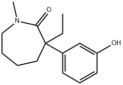 3-ETHYL-3-(3-HYDROXYPHENYL)-1-METHYLAZEPAN-2-ONE Struktur