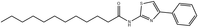 N-(4-Phenyl-2-thiazolyl)dodecanamide Struktur