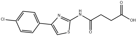 3-[[4-(4-chlorophenyl)-1,3-thiazol-2-yl]carbamoyl]propanoic acid Struktur