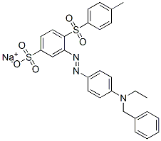 3-[[4-[Ethyl(phenylmethyl)amino]phenyl]azo]-4-[(4-methylphenyl)sulfonyl]benzenesulfonic acid sodium salt Struktur