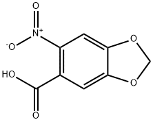 6-NITRO-1,3-BENZODIOXOLE-5-CARBOXYLIC ACID Struktur