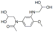 N-(dihydroxyethyl)-N-[3-[(dihydroxyethyl)amino]-4-methoxyphenyl]acetamide Struktur