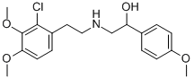 N-[2-Hydroxy-2-(4-methoxyphenyl)ethyl]-2-(2-chloro-3,4-dimethoxyphenyl)ethylamine Struktur