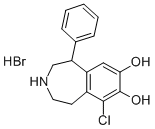 (+/-)-6-CHLORO-7,8-DIHYDROXY-1-PHENYL-2,3,4,5-TETRAHYDRO-1H-3-BENZAZEPINE HYDROBROMIDE Struktur