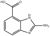 1H-Benzimidazole-4-carboxylic  acid,  2-amino-  (9CI) Struktur