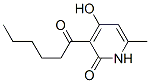 3-Hexanoyl-4-hydroxy-6-methyl-2(1H)-pyridinone Struktur